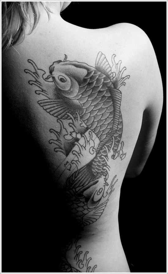 Koi fish tattoo design, idea 3