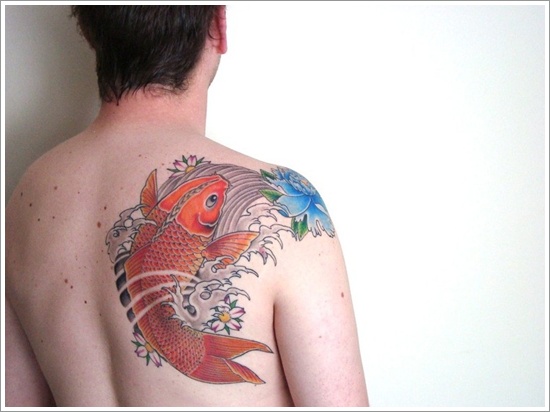 Koi fish tattoo design, idea 33