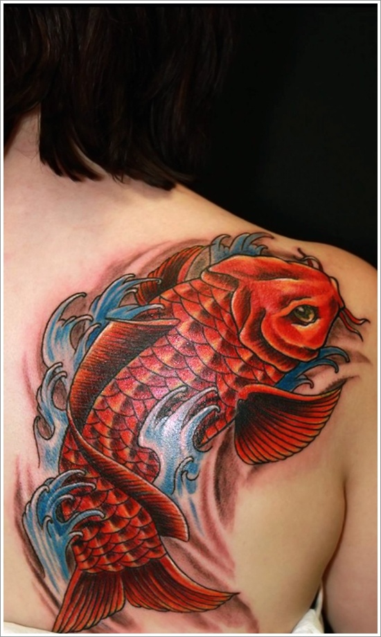 Koi fish tattoo design, idea 28