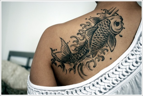 Koi fish tattoo design, idea 4