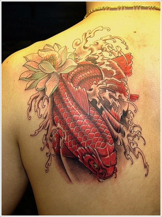 Koi fish tattoo design, idea 22