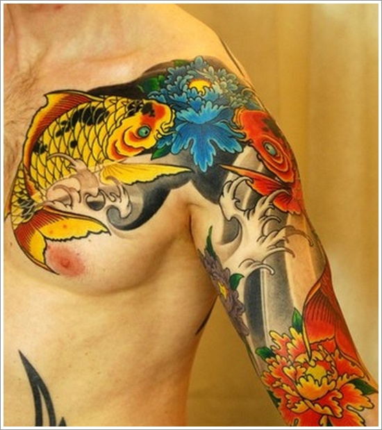 Koi fish tattoo design, idea 21