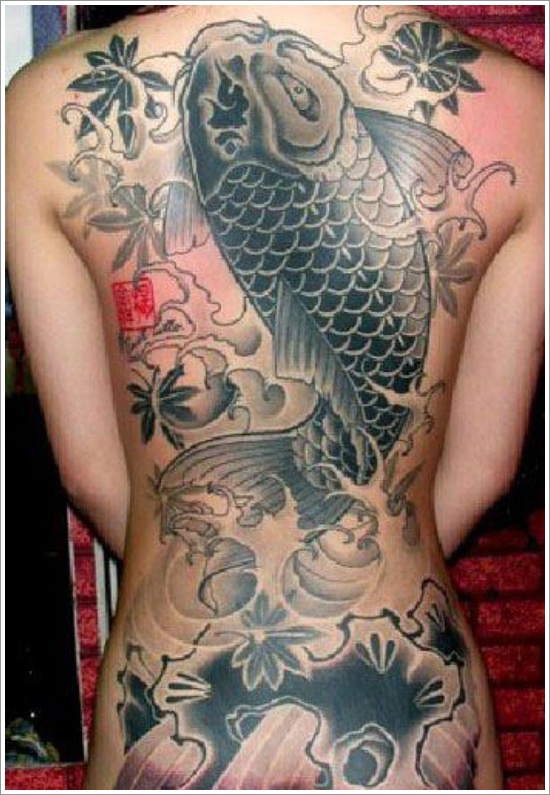 Koi fish tattoo design, idea 20