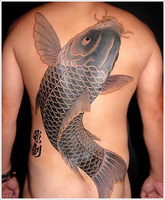 Koi fish tattoo design, idea 18