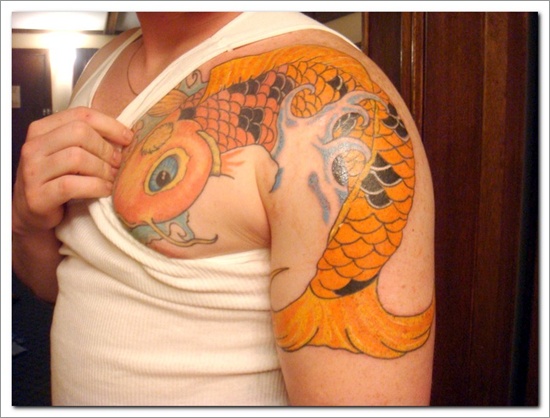 Koi fish tattoo design, idea 38
