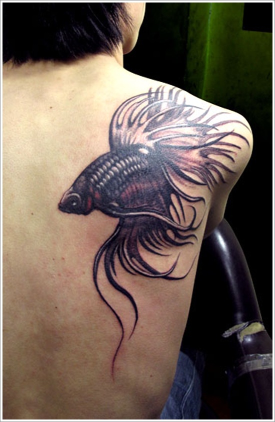 Koi fish tattoo design, idea 15