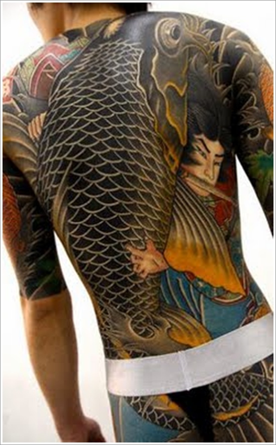 Koi fish tattoo design, idea 17
