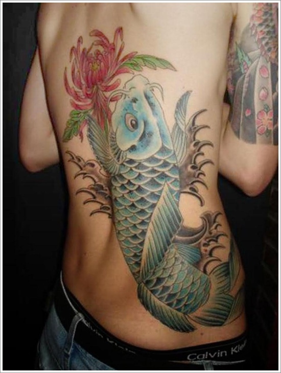 Koi fish tattoo design, idea 36