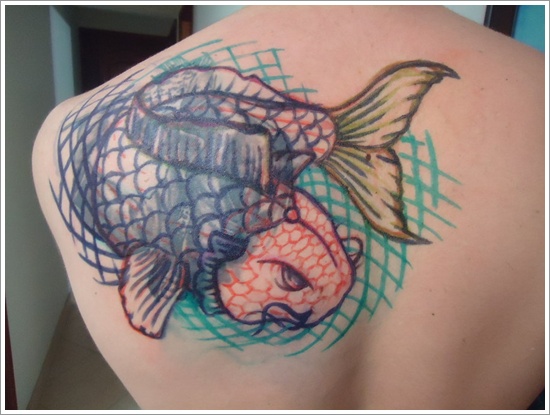 Koi fish tattoo design, idea 37