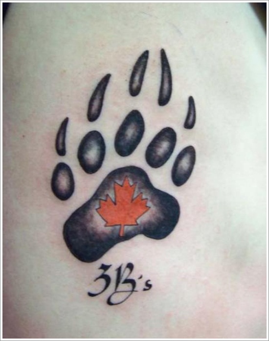 Leaf tattoo design, idea 17
