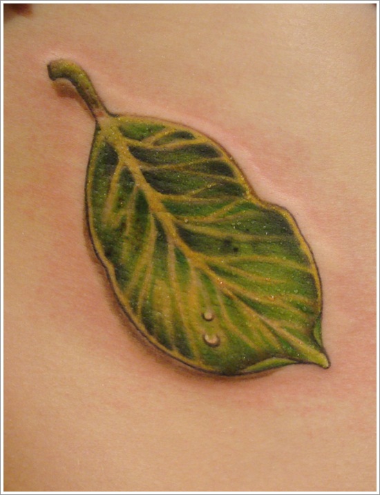 Leaf tattoo design, idea 21