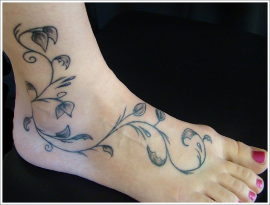 Leaf tattoo design, idea 3