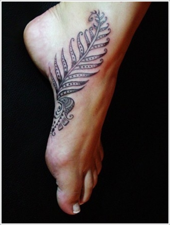 Leaf tattoo design, idea 12