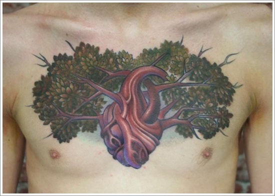 Leaf tattoo design, idea 22