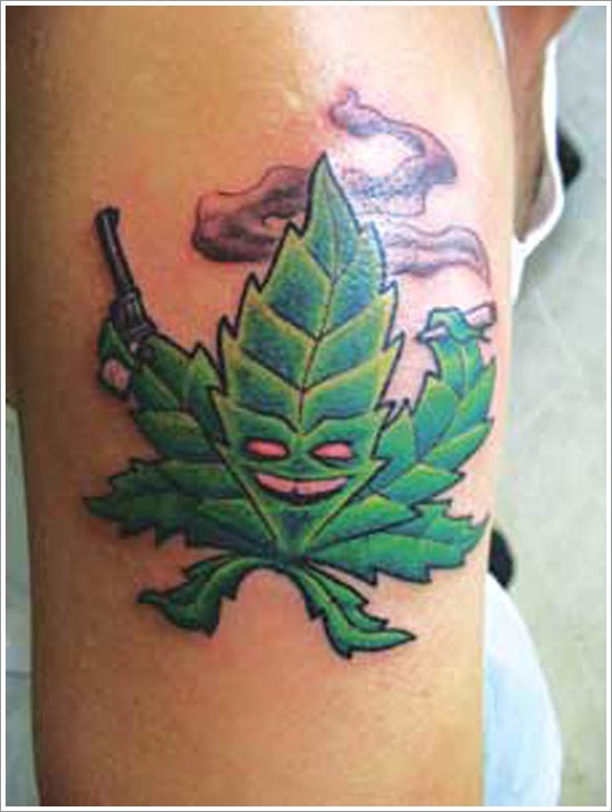 Leaf tattoo design, idea 23
