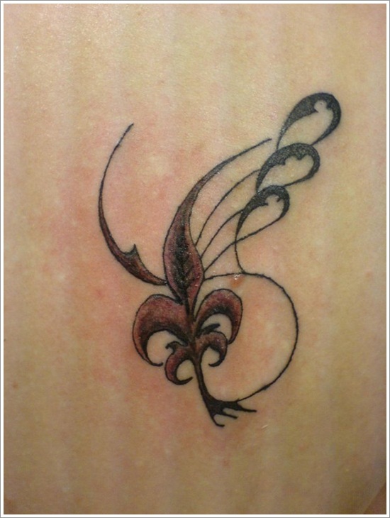 Leaf tattoo design, idea 14