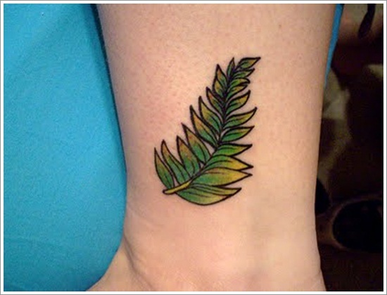 Leaf tattoo design, idea 7
