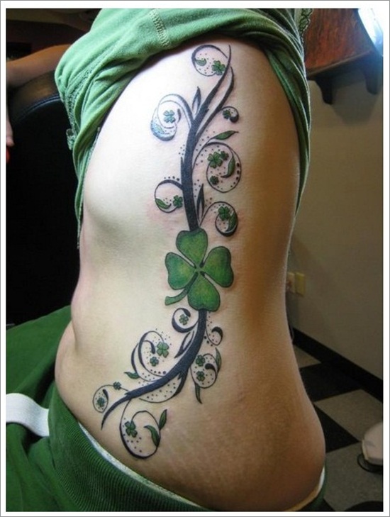 Leaf tattoo design, idea 5
