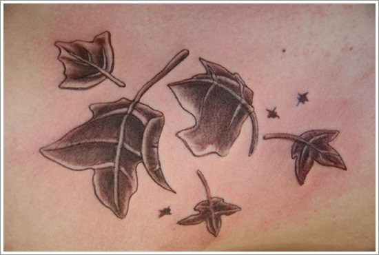 Leaf tattoo design, idea 15
