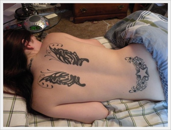 Sexy lower back tattoos for girls design, idea 24