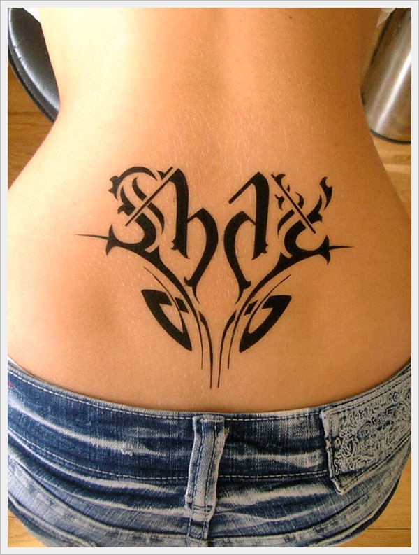 Sexy lower back tattoos for girls design, idea 3