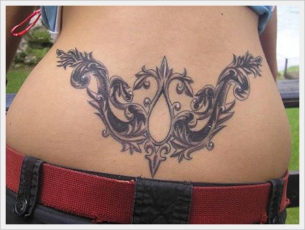 Sexy lower back tattoos for girls design, idea 14