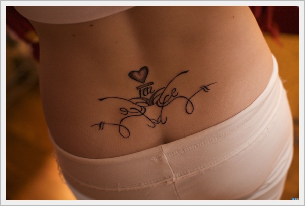 Sexy lower back tattoos for girls design, idea 5