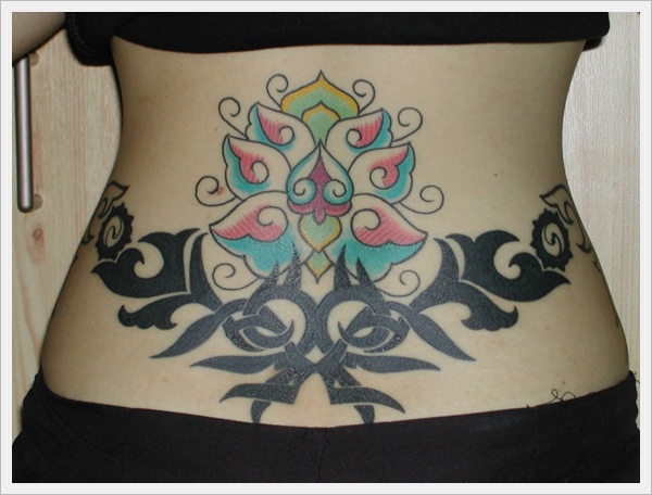 Sexy lower back tattoos for girls design, idea 8