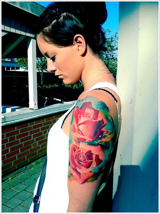 Rose tattoo design, idea 53