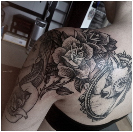 Rose tattoo design, idea 71