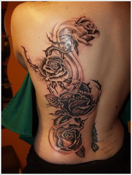 Rose tattoo design, idea 47