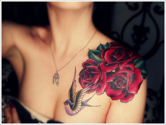 Rose tattoo design, idea 49