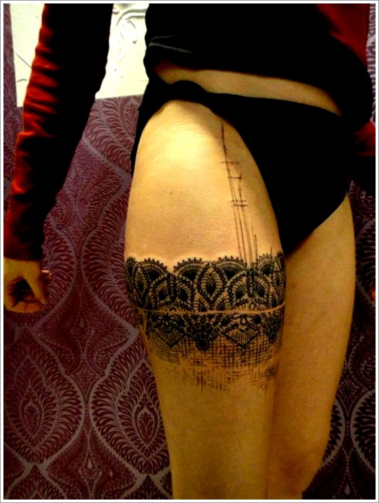 Thigh tattoos design, idea 105