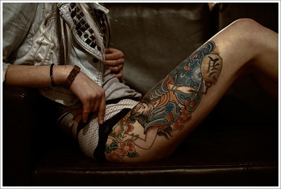 Thigh tattoos design, idea 73