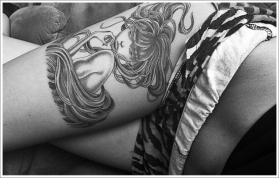 Thigh tattoos design, idea 85