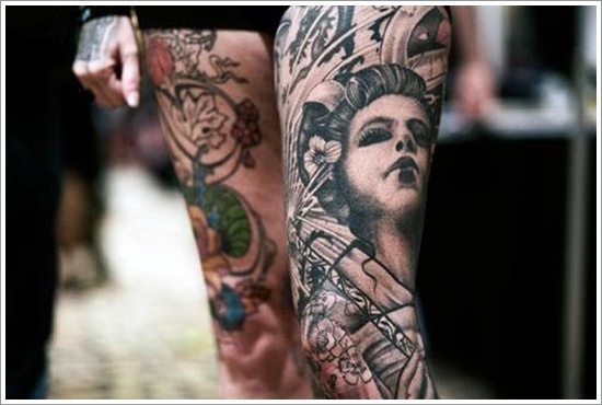 Thigh tattoos design, idea 93