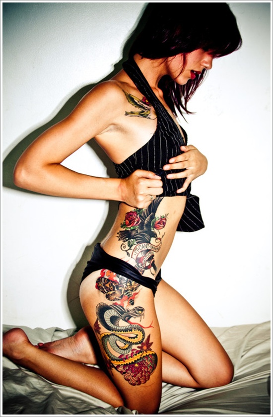 Thigh tattoos design, idea 88