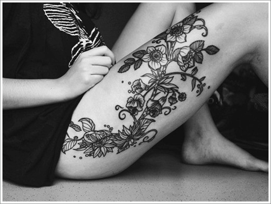 Thigh tattoos design, idea 90