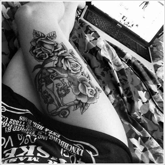 Thigh tattoos design, idea 98
