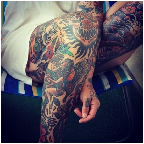 Thigh tattoos design, idea 96