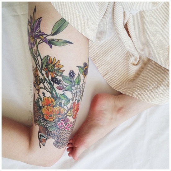 Thigh tattoos design, idea 81