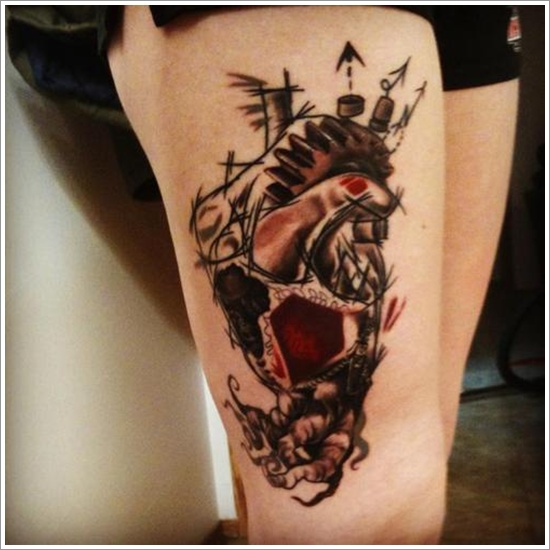 Thigh tattoos design, idea 109