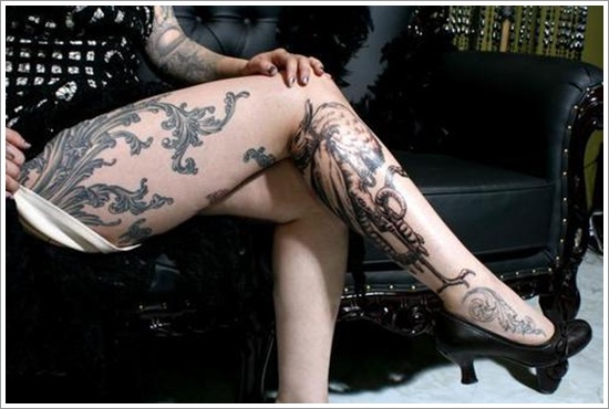 Thigh tattoos design, idea 82