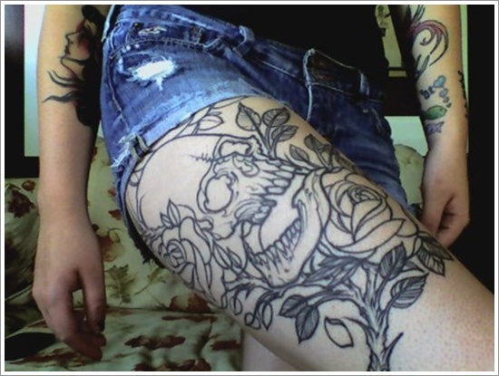 Thigh tattoos design, idea 103