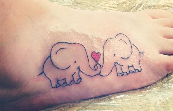 Powerful elephant tattoo design, idea 44