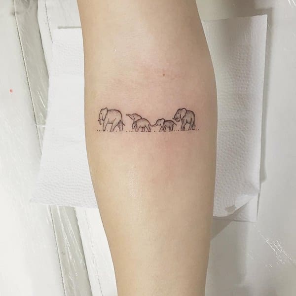 Powerful elephant tattoo design, idea 58