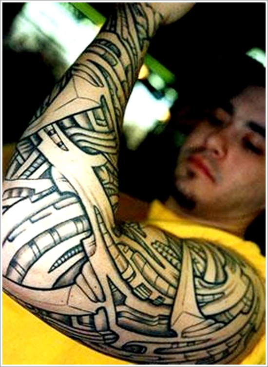 Bio mechanical tattoo design, idea 10