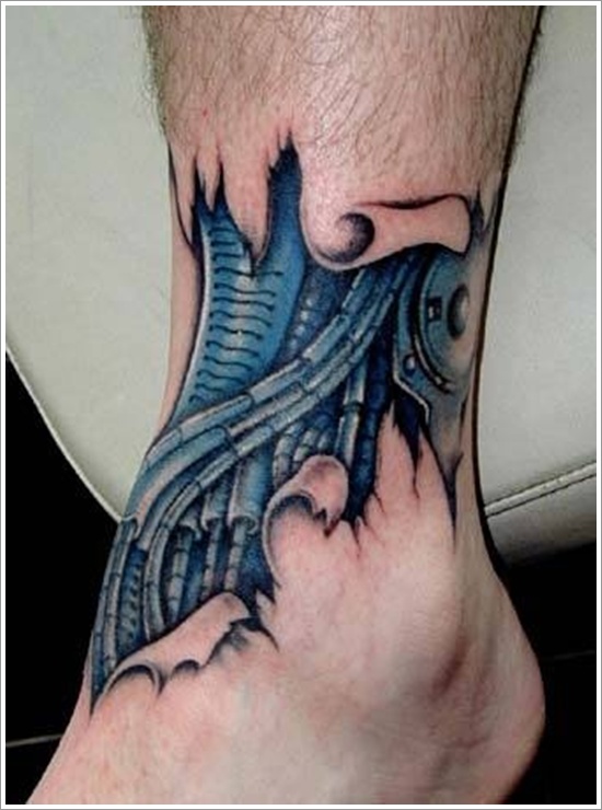 Bio mechanical tattoo design, idea 8