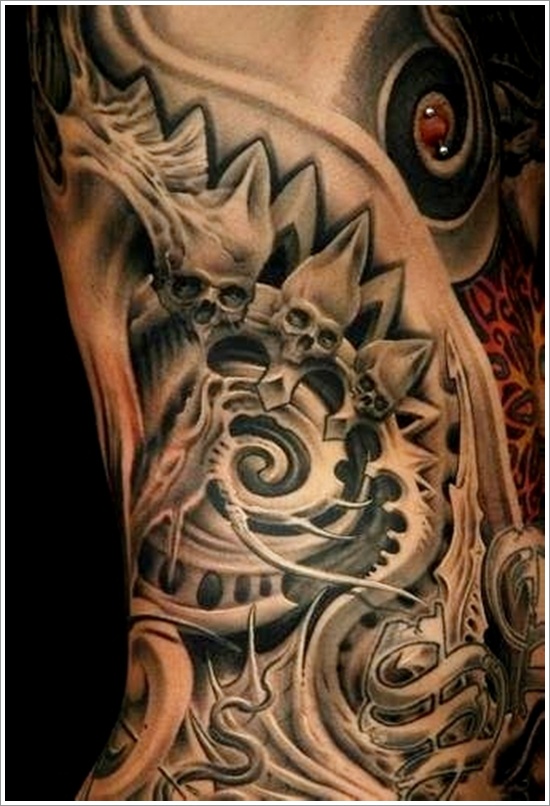 Bio mechanical tattoo design, idea 32
