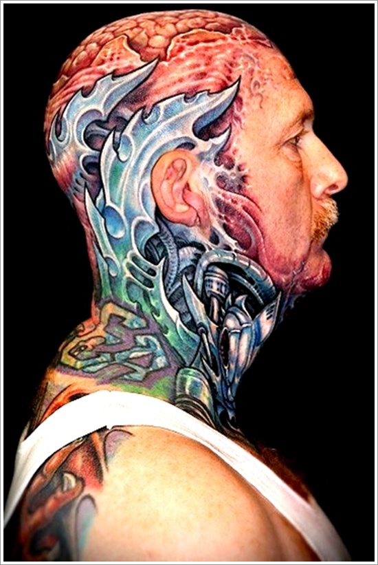 Bio mechanical tattoo design, idea 4